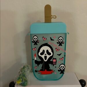 Blue Popsicle-Shaped Clear Tote with Ghost Face Graphic - NWOT